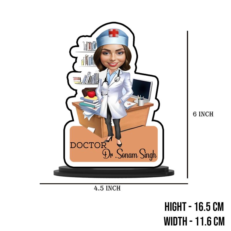 Personalized Doctor Caricature  Table Decor Items  Best Gift For Doctor  Customized Showpiece for Room Décor  Thankyou Gift For Doctor