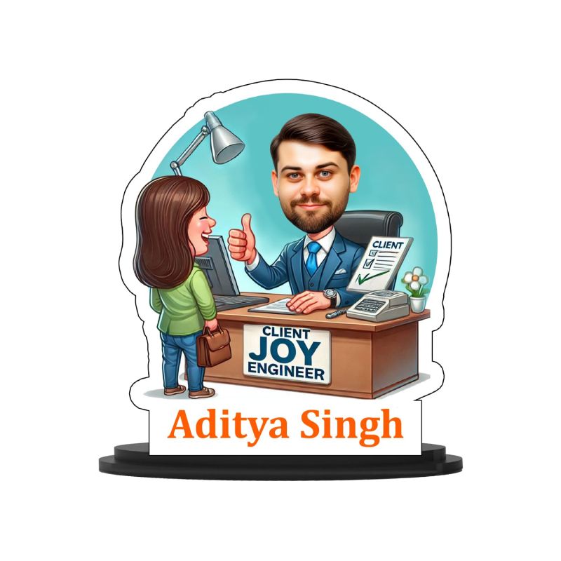 Personalized Caricature Gift  Customized With Photo & Name  Best For Gift Colleague Office Employee  Office Desk Table Decor Caricature