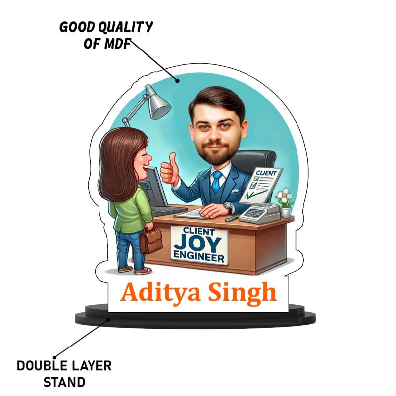 Personalized Caricature Gift  Customized With Photo & Name  Best For Gift Colleague Office Employee  Office Desk Table Decor Caricature