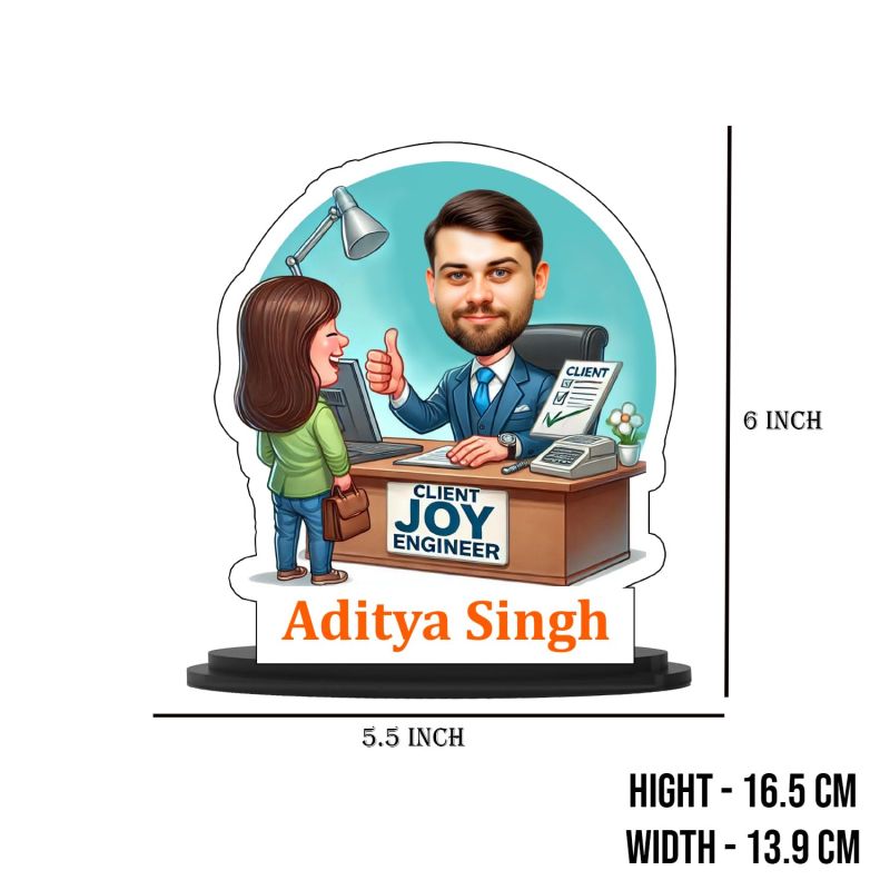 Personalized Caricature Gift  Customized With Photo & Name  Best For Gift Colleague Office Employee  Office Desk Table Decor Caricature