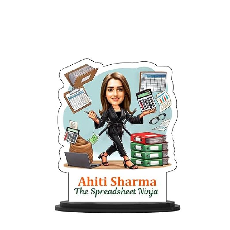 Personalized Female Super Boss Caricature  Gifts for Multitasking Lady women Corporate Gift  Gift for Female Employee  Customized Caricature Gift