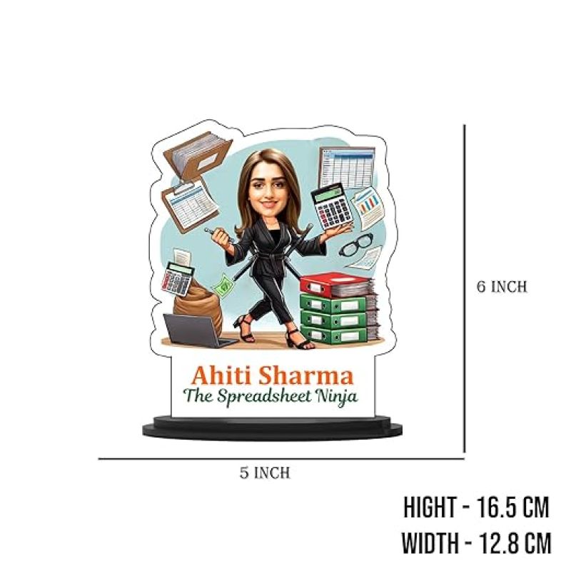 Personalized Female Super Boss Caricature  Gifts for Multitasking Lady women Corporate Gift  Gift for Female Employee  Customized Caricature Gift