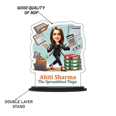 Personalized Female Super Boss Caricature  Gifts for Multitasking Lady women Corporate Gift  Gift for Female Employee  Customized Caricature Gift