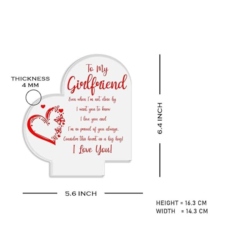 To My Girlfriend Engraved Night Lamp with Warm White Light  Valentine Day Gift for Girlfriend  Birthday Gift for Girlfriend  Surprise Gift for Girlfriend