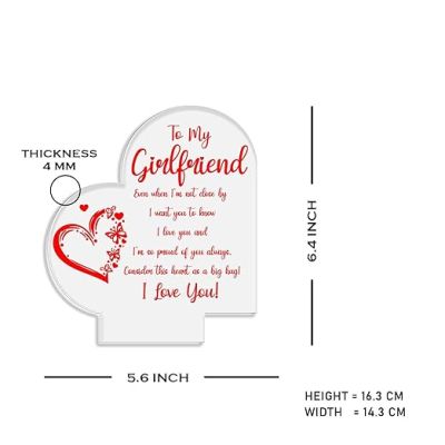 To My Girlfriend Engraved Night Lamp with Warm White Light  Valentine Day Gift for Girlfriend  Birthday Gift for Girlfriend  Surprise Gift for Girlfriend