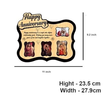 Personalized Happy Anniversary Photo Frame Tabletop Couple Gift for Anniversary, Wedding, Marriage, Valentine Day  Best Gift For Loveable Person