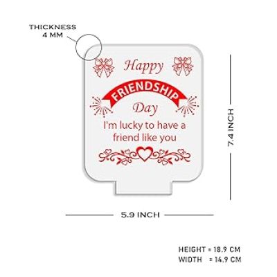 Happy Friendship Day Led Desk Table Lamp Gift for Friend  Automatic Color Changing Light   Friendship Day Gifts Lamp