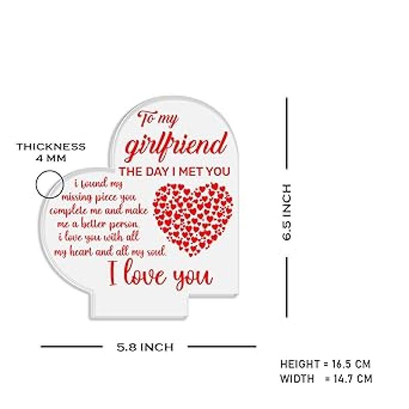 3D Illusion Lamp Gift to My Girlfriend I Love You Engraved Night Light with Warm White Light  Girlfriend Gifts on Valentine's Day  Birthday Gift for Girlfriend