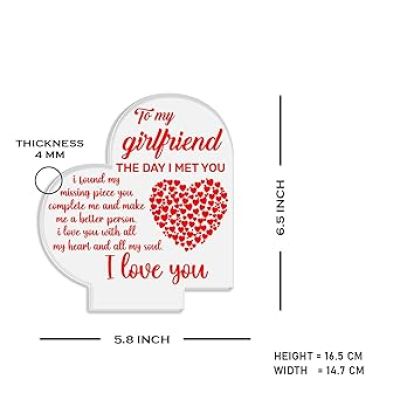 3D Illusion Lamp Gift to My Girlfriend I Love You Engraved Night Light with Warm White Light  Girlfriend Gifts on Valentine's Day  Birthday Gift for Girlfriend