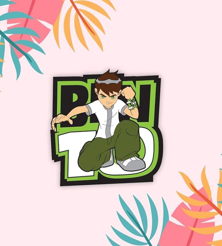 Wooden Ben 10 Character Fridge Magnet  Cartoon Fridge Magnet for Home & Kitchen Decor  Birthday Return Gift for Kids (Design 2)