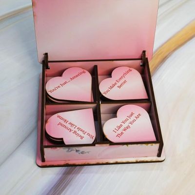 20 Reason Why I Like You Wooden Message Box  Valentine Gift for Girlfriend Boyfriend Husband Wife  Gift for Loveable Person  Birthday Gift