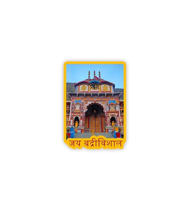 Jai Badridham Fridge Magnet for Home Kitchen & Temple Decor  Badrinath Fridge Magnet  Travel Magnet (Design 2)