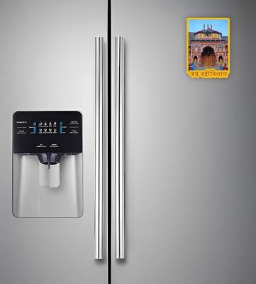 Jai Badridham Fridge Magnet for Home Kitchen & Temple Decor  Badrinath Fridge Magnet  Travel Magnet (Design 2)