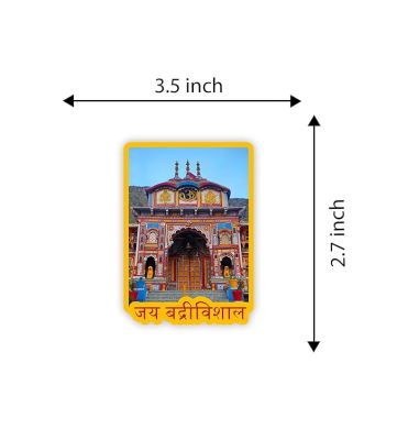 Jai Badridham Fridge Magnet for Home Kitchen & Temple Decor  Badrinath Fridge Magnet  Travel Magnet (Design 2)
