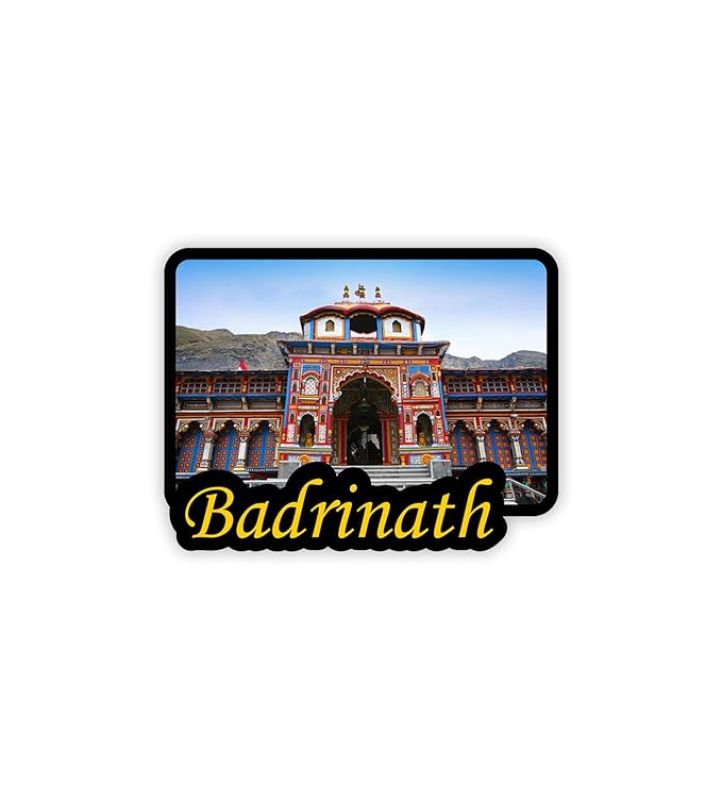 Jai Badridham Fridge Magnet for Home Kitchen & Temple Decor  Badrinath Fridge Magnet  Travel Magnet (Design 3)