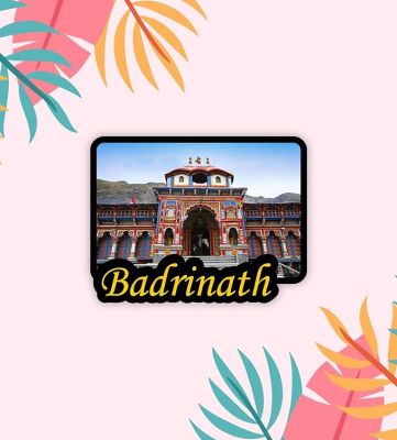 Jai Badridham Fridge Magnet for Home Kitchen & Temple Decor  Badrinath Fridge Magnet  Travel Magnet (Design 3)