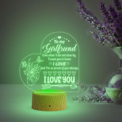 A personal and romantic engraving that expresses your deep affection for her, making it a meaningful gift for any occasion. Features a stunning array of colors that change automatically, creating a soothing and romantic ambiance in any room. Ideal fo