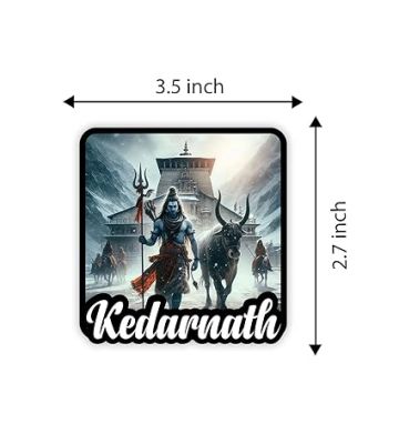 Kedarnath Temple Fridge Magnet  Gift for Travel Lover  Indian Souvenir Fridge Magnet  Home Office & Temple Decoration Stikcer  Religious Gift (Kedarnath)