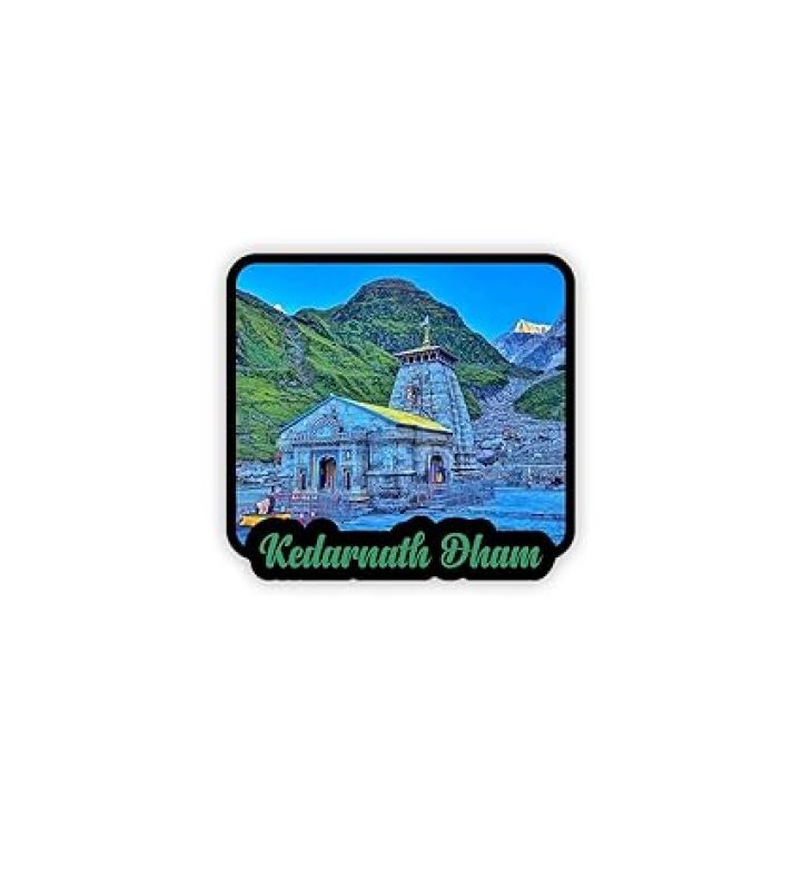 Kedarnath Temple Fridge Magnet  Gift for Travel Lover  Indian Souvenir Fridge Magnet  Home Office & Temple Decoration Stikcer  Religious Gift (Kedarnath Dham)