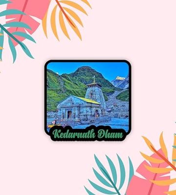 Kedarnath Temple Fridge Magnet  Gift for Travel Lover  Indian Souvenir Fridge Magnet  Home Office & Temple Decoration Stikcer  Religious Gift (Kedarnath Dham)