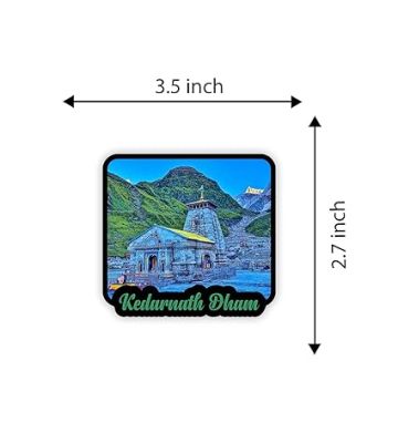 Kedarnath Temple Fridge Magnet  Gift for Travel Lover  Indian Souvenir Fridge Magnet  Home Office & Temple Decoration Stikcer  Religious Gift (Kedarnath Dham)