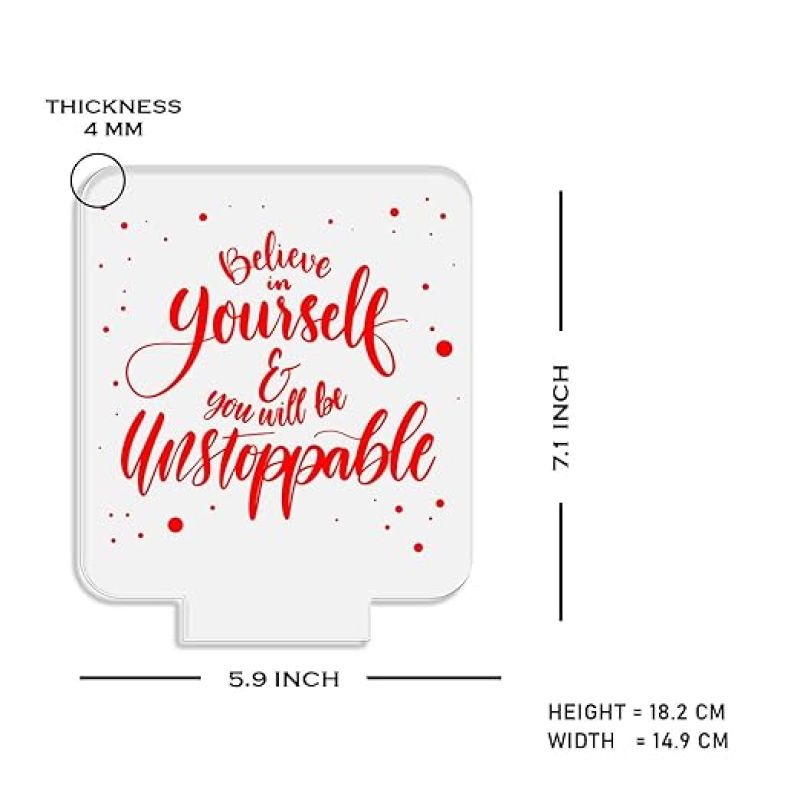 Motivational Desk Table Lamp with Warm White Light  Inspirational Night Lamp  Gift for Student  Bedside Table Lamp (Design 1)