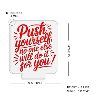 Motivational Desk Table Lamp with Warm White Light   Inspirational Night Lamp  Gift for Student  Bedside Table Lamp (Design 3)