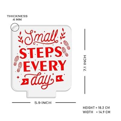 Motivational Desk Table Lamp with Warm White Light & On/Off Touch Button | USB Powered | Inspirational Night Lamp | Gift for Student | Bedside Table Lamp (Design 4)