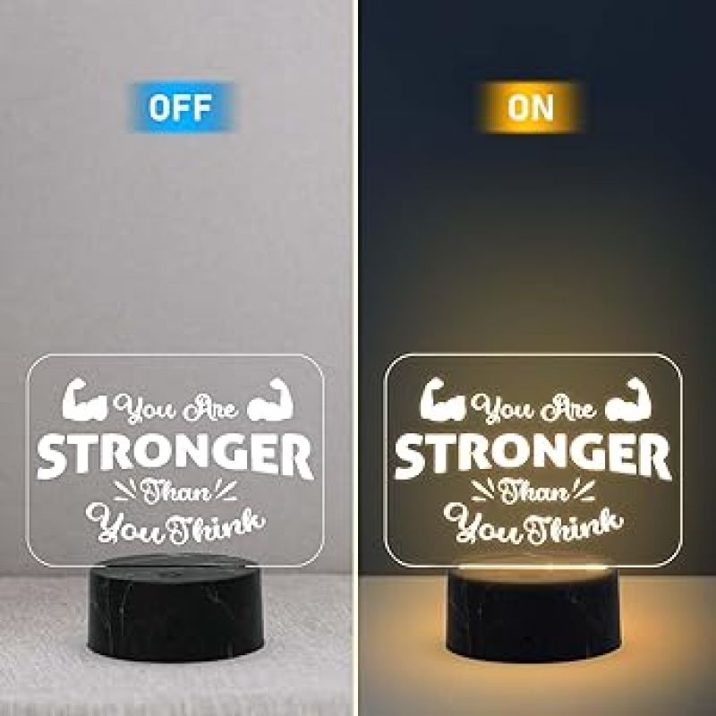 Motivational Desk Table Lamp with Warm White Light  Inspirational Night Lamp  Gift for Student  Bedside Table Lamp (Design 5)
