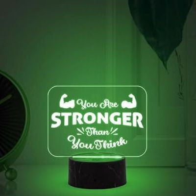 Motivational Desk Table Lamp with Automatic Color Changing Light  Inspirational Night Lamp  Gift for Student  Bedside Table Lamp (Design 5)