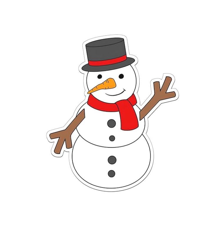 Snowman Fridge Magnet for Christmas Decoration  Home & Kitchen Decor  Refrigerator Magnet Sticker  Magnet for Almirah Decor