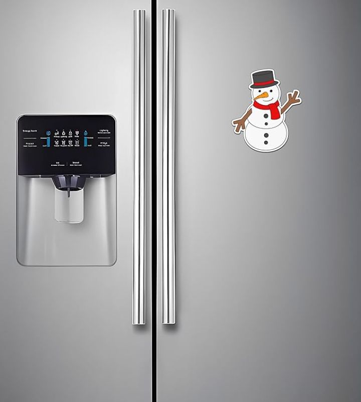 Snowman Fridge Magnet for Christmas Decoration  Home & Kitchen Decor  Refrigerator Magnet Sticker  Magnet for Almirah Decor