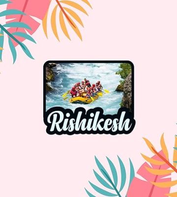 Rishikesh Fridge Magnet for Refrigerator Whiteboard, Kitchen, and Office Indian Souvenir Fridge Magnet Refrigerator Door Stickers Magnet (Boating)