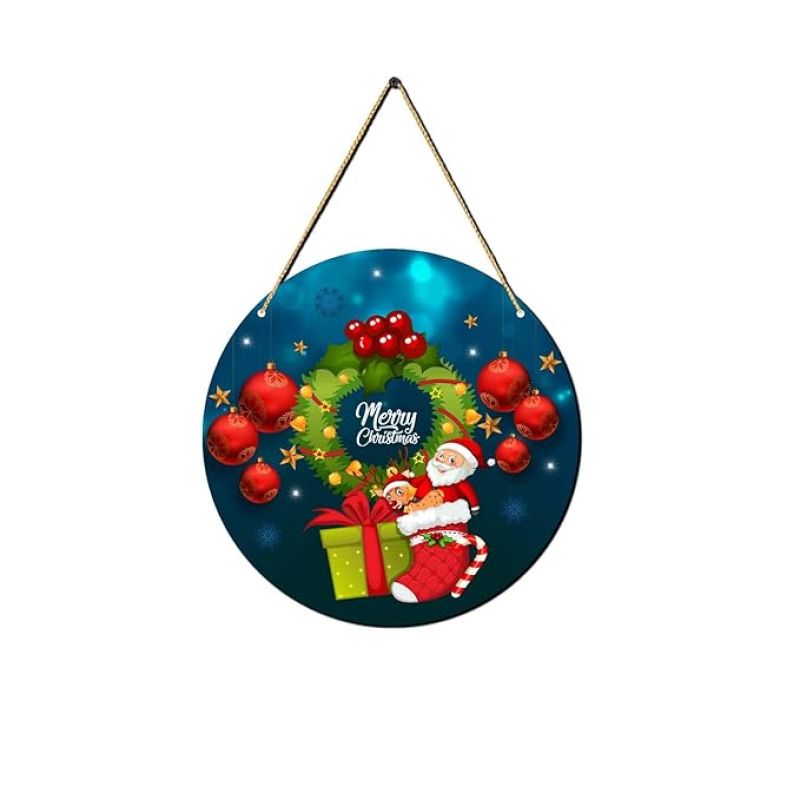 Merry Christmas Wall Hanging  Christmas Home Decor  Door Hanger  Christmas Wall Art Decor  Office Wall Decoration (Design 2)