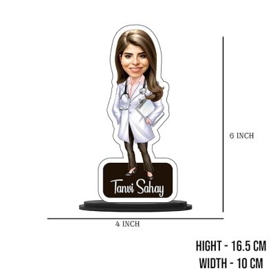 Personalized Caricature Gift  Customized With Name  Caricature Photo Frame Unique Design (Caricature for Doctors)