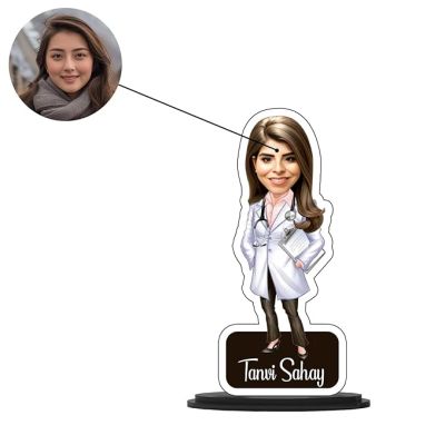 Personalized Caricature Gift  Customized With Name  Caricature Photo Frame Unique Design (Caricature for Doctors)