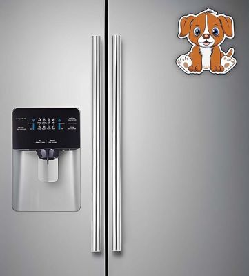 Cute Animal Design Wooden Fridge Magnet for Refrigerator & Almirah Door Magnet  Kitchen & Home Decoration Items  Animal Cartoon Magnet Sticker (Cute Dog)