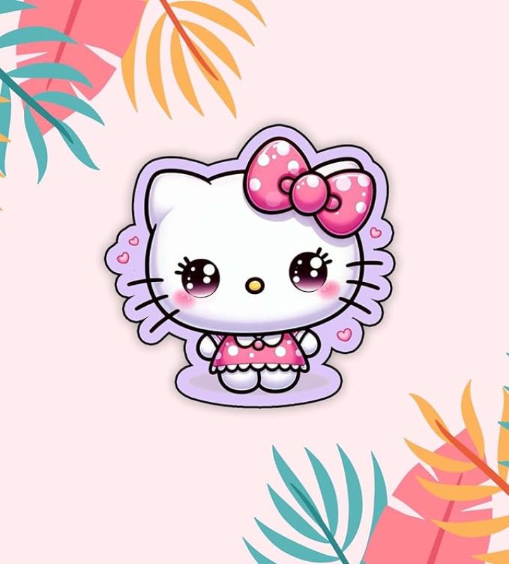Cartoon Fridge Magnet for Kids  Gift and Decoration  Attractive Cartoon Theme Magnet for Indoor Decoration  Home & Kitchen Decor Stickers (Cute Kitty 1)