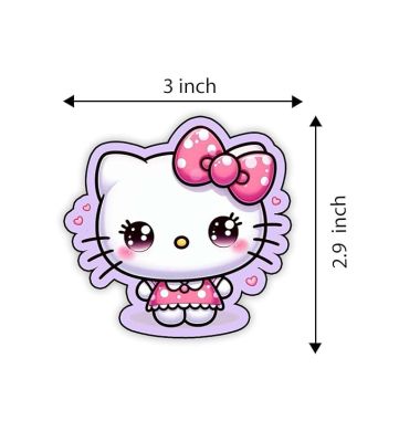 Cartoon Fridge Magnet for Kids  Gift and Decoration  Attractive Cartoon Theme Magnet for Indoor Decoration  Home & Kitchen Decor Stickers (Cute Kitty 1)