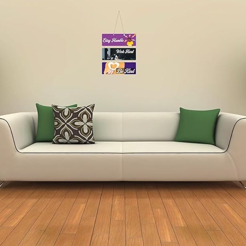 Stay Humble, Work Hard, Be Kind Motivational Quotes Printed Mdf Wooden Wall Hanging  Living Room  Home Decor Items  Modern Decor Item