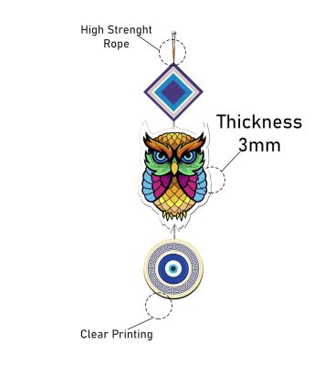 Owl Wooden Wall Hanging for Door Wall  Nazar Battu for Home & Office for Positive Energy  Home Decoration Items  Owl Showpieces For Good Luck