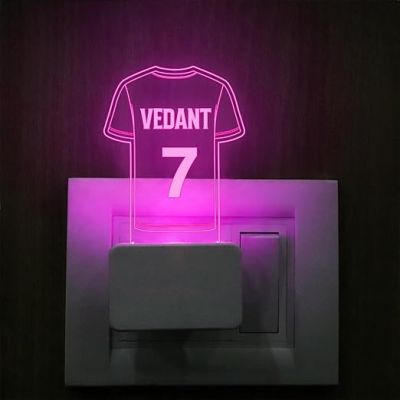 3D Illusion Personalized Cricket Jersey Plug Night Lamp with 7 Color Changing Light  Gift for Cricket Lover  Cricket Fan Night Lamp  Gift for Birthday