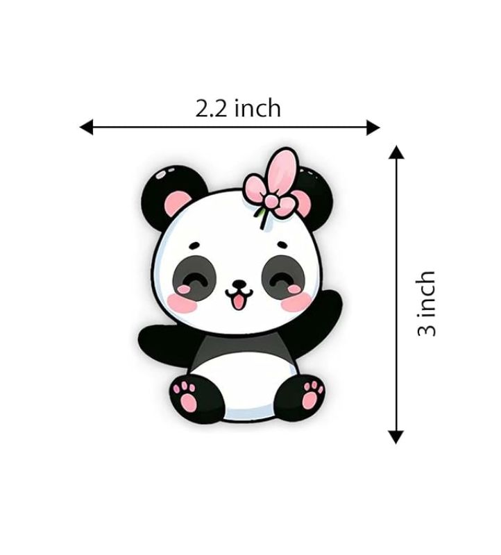 Cartoon Fridge Magnet for Kids| Gift and Decoration  Attractive Cartoon Theme Magnet for Indoor Decoration  Home & Kitchen Decor Stickers (Cute Panda)