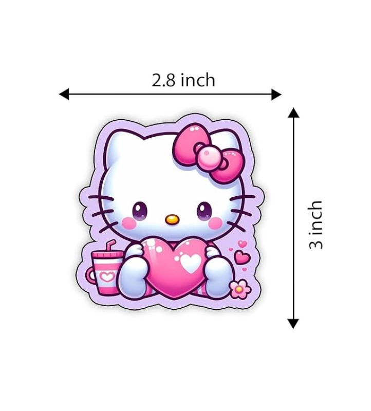 Cartoon Fridge Magnet for Kids  Gift and Decoration  Attractive Cartoon Theme Magnet for Indoor Decoration  Home & Kitchen Decor Stickers (Cute Kitty 2)