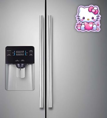 Cartoon Fridge Magnet for Kids  Gift and Decoration  Attractive Cartoon Theme Magnet for Indoor Decoration  Home & Kitchen Decor Stickers (Cute Kitty 2)