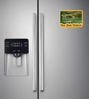 Rishikesh Fridge Magnet for Refrigerator Whiteboard, Kitchen, and Office Indian Souvenir Fridge Magnet Refrigerator Door Stickers Magnet (Ram Jhula)
