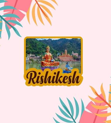 Rishikesh Fridge Magnet for Refrigerator Whiteboard, Kitchen, and Office Indian Souvenir Fridge Magnet Refrigerator Door Stickers Magnet (Rishikesh 1)