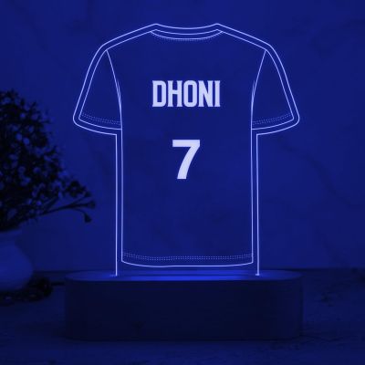 Personalized Cricket Jersey Night Lamp with Multicolored Light  Gift for Cricket Lover  Cricket Fan Night Lamp  Gift for Birthday