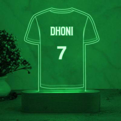 Personalized Cricket Jersey Night Lamp with Multicolored Light  Gift for Cricket Lover  Cricket Fan Night Lamp  Gift for Birthday