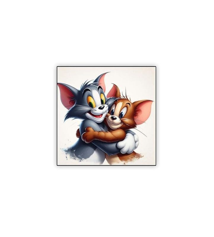 Cartoon Fridge Magnet for Kids  Gift and Decoration  Attractive Cartoon Theme Magnet for Indoor Decoration  Home & Kitchen Decor Stickers (Tom & Jerry 2)